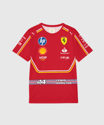 Lewis Hamilton Ferrari Race Suit T-Shirt – 2024 Style