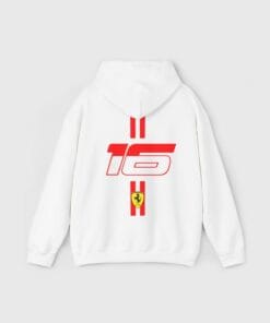 Alternative view of Charles Leclerc 2024 Monaco Hoodie