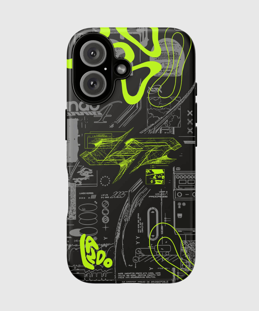 LANDO.EXE 2025 Testing Helmet Phone Case - Image 2