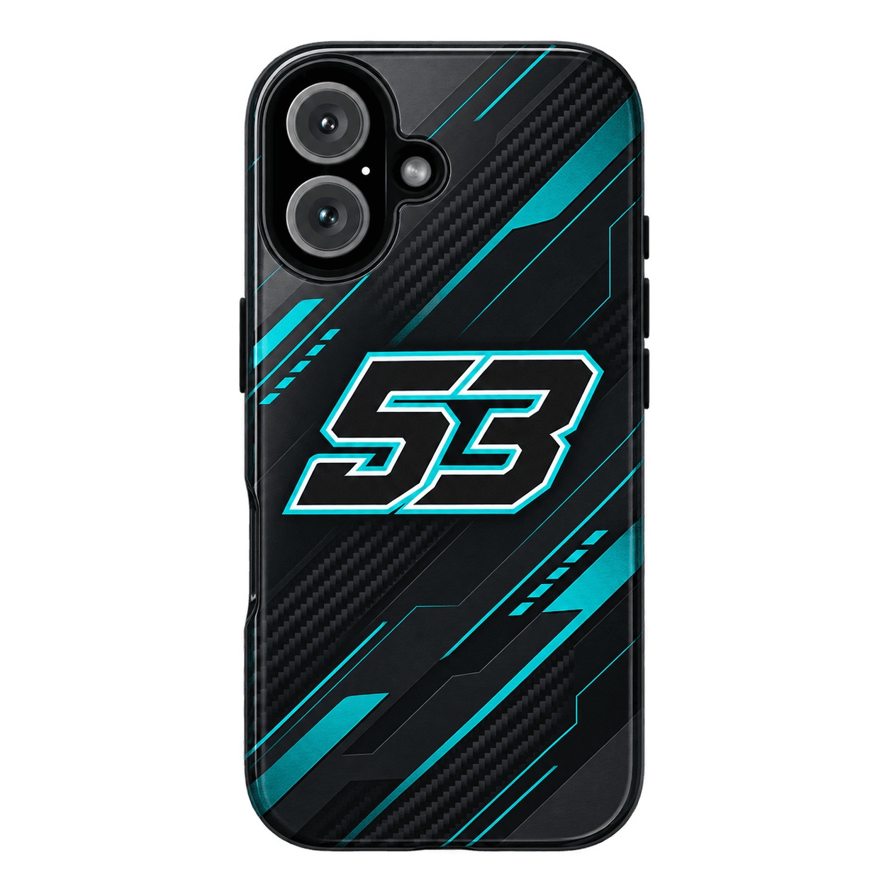 Carbon Teal 53 Phone Case